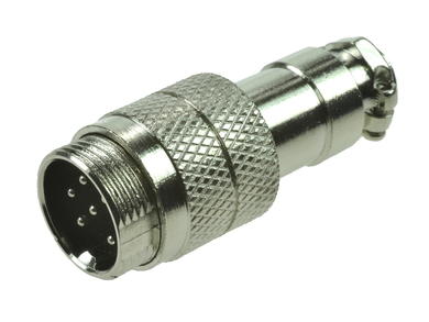 Plug; microphone; NC/6p; 6 ways; for cable; solder; 4A; 125V; IP55
