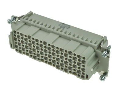 Socket; Han DD; 09161083101; 108 ways; 24B; polycarbonate; straight; crimped; 10A; 250V; grey; 0,14÷2,5mm2; IP65; Harting; RoHS