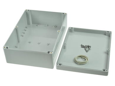 Enclosure; multipurpose; G238; polycarbonate; 265mm; 185mm; 95mm; IP65; light gray; Gainta; RoHS