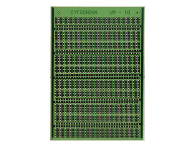 Circuit board; multipurpose; UM-10W; 1462; 94x125; 2,54mm; drilled; 1pcs.; green