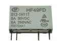 Relay; electromagnetic miniature; HF49FD-012-1H11T  (JZC49F); 12V; DC; SPST NO; 5A; 250V AC; 5A; 30V DC; PCB trough hole; Hongfa; RoHS
