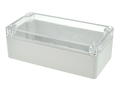 Enclosure; multipurpose; G258C; polycarbonate; 160mm; 80mm; 55mm; IP65; light gray; transparent lid; Gainta; RoHS