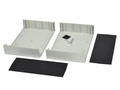 Enclosure; desktop; for instruments; G754; ABS; 260mm; 180mm; 105mm; light gray; black ABS ends; Gainta; RoHS