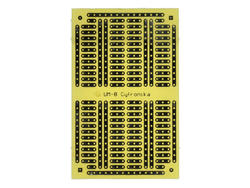 Circuit board; multipurpose; UM-8W; 380; 50x70; 2,54mm; drilled; 1pcs.; green