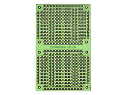 Circuit board; multipurpose; UM-34; 472; 49x80; 2,54mm; drilled; 1pcs.; green