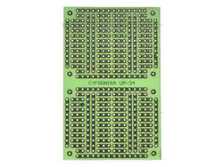 Circuit board; multipurpose; UM-34; 472; 49x80; 2,54mm; drilled; 1pcs.; green