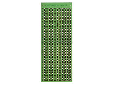 Circuit board; multipurpose; UM-25; 756; 48x123; 2,54mm; drilled; 1pcs.; green