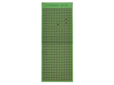 Circuit board; multipurpose; UM-25; 756; 48x123; 2,54mm; drilled; 1pcs.; green