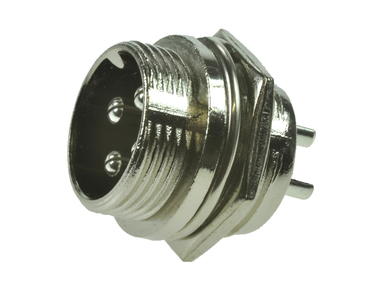 Plug; microphone; NC/4p-515; 4 ways; for panel; 16mm; solder; 6A; 125V; IP55