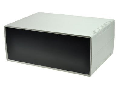 Enclosure; desktop; for instruments; G754; ABS; 260mm; 180mm; 105mm; light gray; black ABS ends; Gainta; RoHS