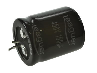 Kondensator; SNAP-IN; elektrolityczny; 150uF; 450V; LHS; LHS2W151M2530; 20%; fi 25x30mm; 10mm; przewlekany (THT); luzem; -25...+105°C; 2000h; Leaguer; RoHS