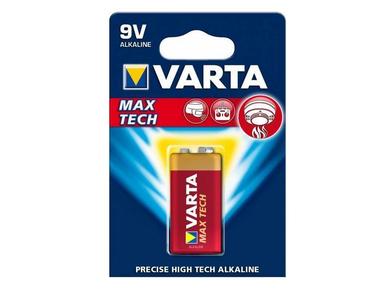 Battery; alkaline; 6LR61 Max Tech; 9V; blister; 17,5x26,5x48,5mm; VARTA; 6LR61; 9V 6F22 6LR61