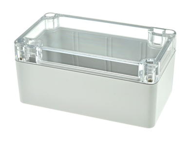 Enclosure; multipurpose; G205C; polycarbonate; 115mm; 65mm; 55mm; IP65; light gray; transparent lid; Gainta; RoHS