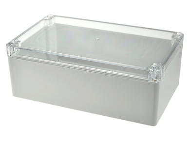 Enclosure; multipurpose; G269C; polycarbonate; 200mm; 120mm; 75mm; IP65; light gray; transparent lid; Gainta; RoHS