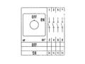 Switch; cam; rotary; LW26-20-M1-F/4P 01 DIN-RAIL; 2 positions; OFF-ON; 60°; bistable; DIN rail; 4 ways; 2 layers; screw; 20A; 440V AC; black; 8mm; 48x48mm; 42mm; Greegoo; RoHS