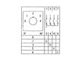 Switch; cam; rotary; LW26-20-M1-F/1P 0-4 DIN-RAIL; 5 positions; OFF-4xON; 45°; bistable; DIN rail; 1 way; 2 layers; screw; 20A; 440V AC; black; 8mm; 48x48mm; 50mm; Greegoo; RoHS