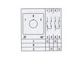 Switch; cam; rotary; LW26-20-M1-F/2P102DIN-RAIL; 3 positions; ON-OFF-ON; 60°; bistable; DIN rail; 2 ways; 2 layers; screw; 20A; 440V AC; black; 8,5mm; 48x48mm; 50mm; Greegoo; RoHS