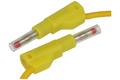 Test lead; 22.470.100.3; 2x banana plug; 4mm; safe; 1m; silicon; 2,5mm2; yellow; 32A; 600V; nickel plated brass; Amass