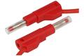 Test lead; 22.470.100.1; 2x banana plug; 4mm; safe; 1m; silicon; 2,5mm2; red; 32A; 600V; nickel plated brass; Amass