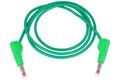 Test lead; 22.470.100.4; 2x banana plug; 4mm; safe; 1m; silicon; 2,5mm2; green; 32A; 600V; nickel plated brass; Amass