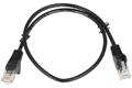 Cable; patchcord; U/UTP; CAT 5e; 0,5m; black; RJ4505Bo; stranded; CCA; round; PVC; 2x RJ45 plugs; Goobay; RoHS