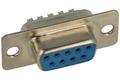 Socket; D-Sub; Canon 9p; 9 ways; for cable; solder; straight; blue; plastic; screwed; RoHS