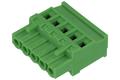 Terminal block; 2EGTKA-5.08-05P; 5 ways; R=5,08mm; 25,8mm; 12A; 300V; for cable; straight; square hole; slot screw; screw; horizontal; 2,5mm2; green; Golten; RoHS