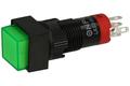 Przełącznik; przyciskowy; V10F-11-24G; ON-(ON); zielony; podświetlenie LED 24V; zielony; do lutowania; 2 pozycje; 0,5A; 250V AC; 1A; 24V DC; 10mm; 28mm; Onpow