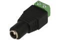 Socket; 2,1mm; DC power; 5,5mm; GDC21-55Sz; straight; for cable; screw; plastic; RoHS