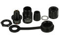 Plug; SA611/P3B; 3 ways; straight; solder; 0,5mm2; 3,5-4mm; SA6; for cable; 6mm; push-pull; anodized aluminium; black; IP67; 3A; Weipu; RoHS