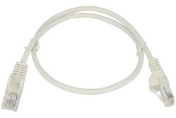 Kabel; patchcord; U/UTP; CAT 5e; 0,5m; biały; RJ4505Wo; linka; CCA; okrągły; PVC; 2x wtyk RJ45; Goobay; RoHS