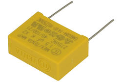 Kondensator; X2; polipropylenowy; MKP; 1,5uF; 275V AC; MKP; 10%; 9x18x25mm; 22,5mm; luzem; -40...+110°C