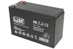 Akumulator; kwasowy bezobsługowy AGM; MB 7,2-12; 12V; 7,2Ah; 151x65x94(100)mm; konektor 4,8 mm; MW POWER; 1,9kg; 3÷5 lat