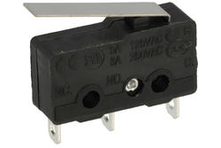 Microswitch; SS0502A; lever; 18mm; 1NO+1NC common pin; snap action; solder; 3A; 250V; Highly; RoHS