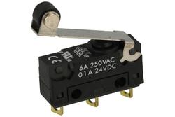Microswitch; SR0-05A; lever with roller; 25mm; 1NO+1NC common pin; snap action; solder; 3A; 250V; IP67; Highly; RoHS