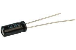 Kondensator; elektrolityczny; 1uF; 50V; TK; TKR010M1HD11M; fi 5x11mm; 2mm; przewlekany (THT); luzem; Jamicon; RoHS