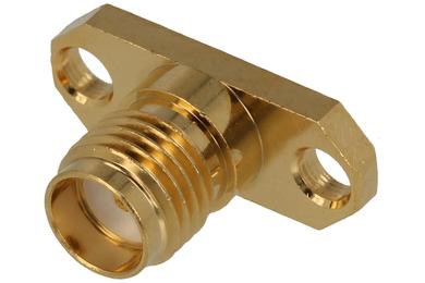 Socket; SMA; M-SMA-907-S; for panel; solder; straight; impedance 50 Ohm; golden; Connectar; RoHS