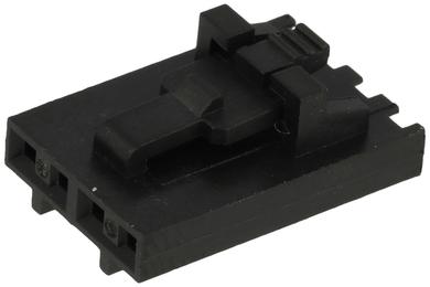 Socket; 50-57-9404; RoHS; 4 ways; Molex; black; straight; for cable; signal; plastic; tinned; latch; 2,54mm; 1x4