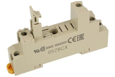 Relay socket; P2RF-05-E; DIN rail type; panel mounted; grey; without clamp; Omron; RoHS; Compatible with relays: G2R-1-SND