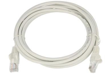 Kabel; patchcord; U/UTP; CAT 5e; 3m; biały; UTP kat.5e; linka; CCA; okrągły; PVC; 2x wtyk RJ45; Goobay; RoHS