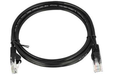 Kabel; patchcord; U/UTP; CAT 5e; 2m; czarny; UTP kat.5e; linka; CCA; okrągły; PVC; 2x wtyk RJ45; Goobay; RoHS