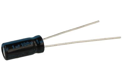 Capacitor; electrolytic; 1uF; 100V; TK; TKR010M2AD11M; diam.5x11mm; 2mm; through-hole (THT); bulk; Jamicon; RoHS