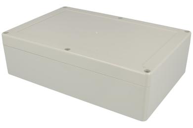 Enclosure; multipurpose; ZP210.140.60JH-TM; ABS; 140mm; 210mm; 60mm; light gray; with brass bushing; hermetic; Kradex; RoHS