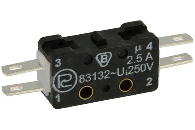 Mikroprzełącznik; 83-132s; bez dźwigni; 1NO+1NC; szybkie; konektory 2,8mm; 2,5A; 250V; IP40; Promet; RoHS