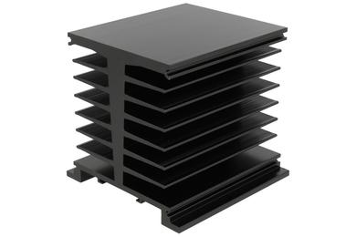 Heatsink; DY-MX/100; for 1 phase SSR; without holes; blackened; 1K/W; 100mm; 85mm; 96mm