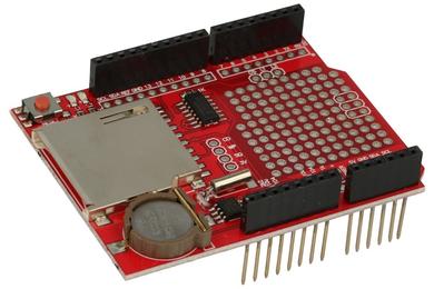 Moduł rozszerzeniowy; zegara czasu rzeczywistego; A-RTC-DS1307; kołkowe; slot karty SD; podtrzymanie pamięci przy pomocy baterii CR1220