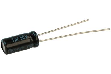 Capacitor; electrolytic; 1uF; 50V; TK; TKR010M1HD11M; diam.5x11mm; 2mm; through-hole (THT); bulk; Jamicon; RoHS