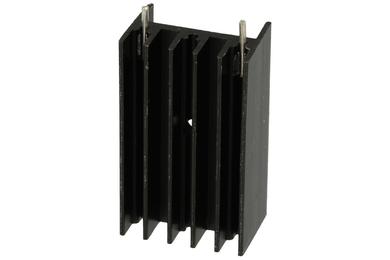 Heatsink; with hole; with solder pin; DY-CR/40; blackened; 40Mm; H; 24mm; 17mm