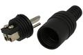 Plug; loudspeaker; WDIN2p; 2 ways; straight; for cable; black; screw