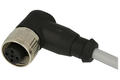 Socket with cable; 21348700484020; M12-4p; 4 ways; angled 90°; with 2m cable; 0,34mm2; 6mm; grey; IP67; 4A; 250V; Harting; RoHS